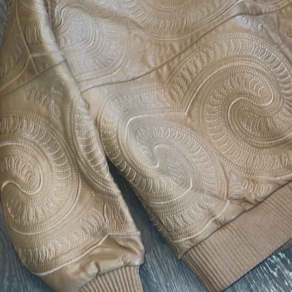 Vtg. Max USA Caramel Tan Swirl Leather Size: 3X - Picture 13 of 13